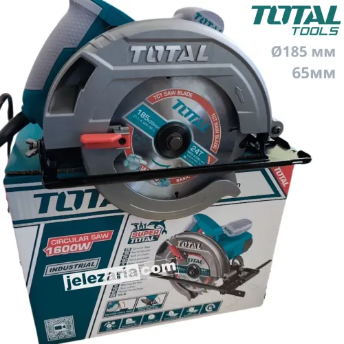 Ръчен циркуляр TOTAL TS1161856 Industrial, Ø 185 мм, 1600 W
