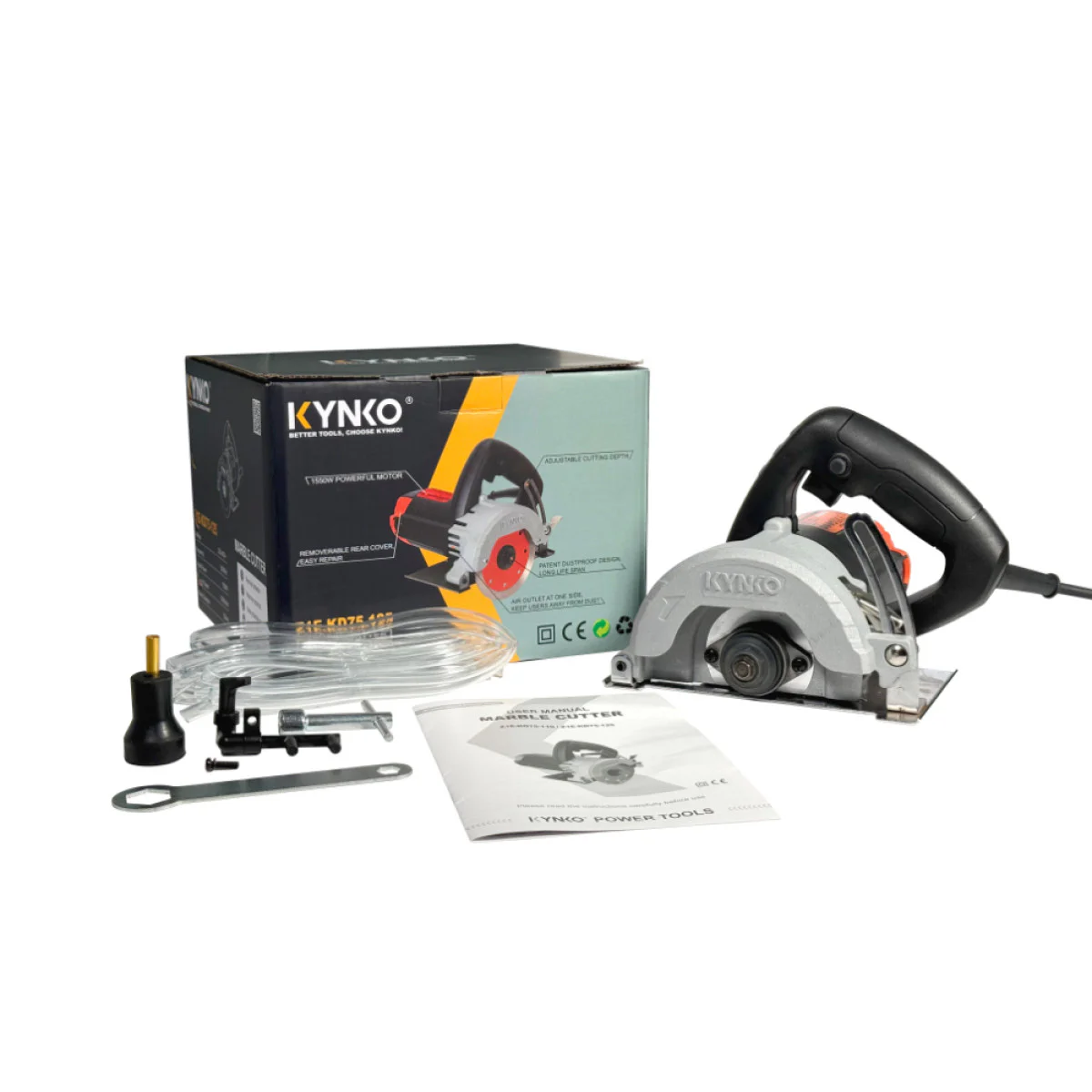 Ръчен циркуляр за камък и плочки KYNKO KD75, 1550W - ф125 мм