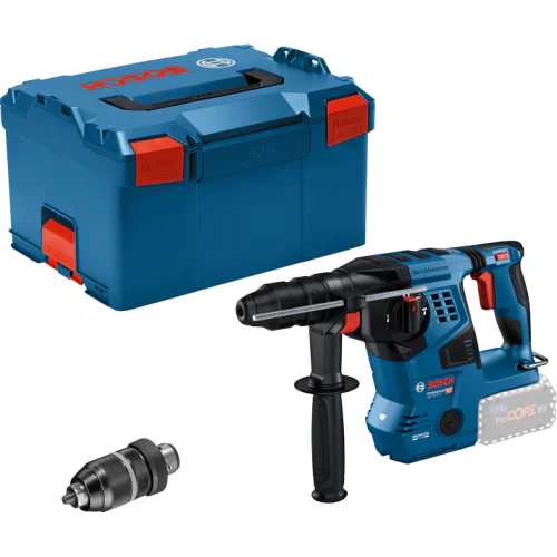 Акумулаторен перфоратор Bosch GBH 18V-28F, SDS-plus, 3.3J, 2x EXBA18V-80, в L-Boxx