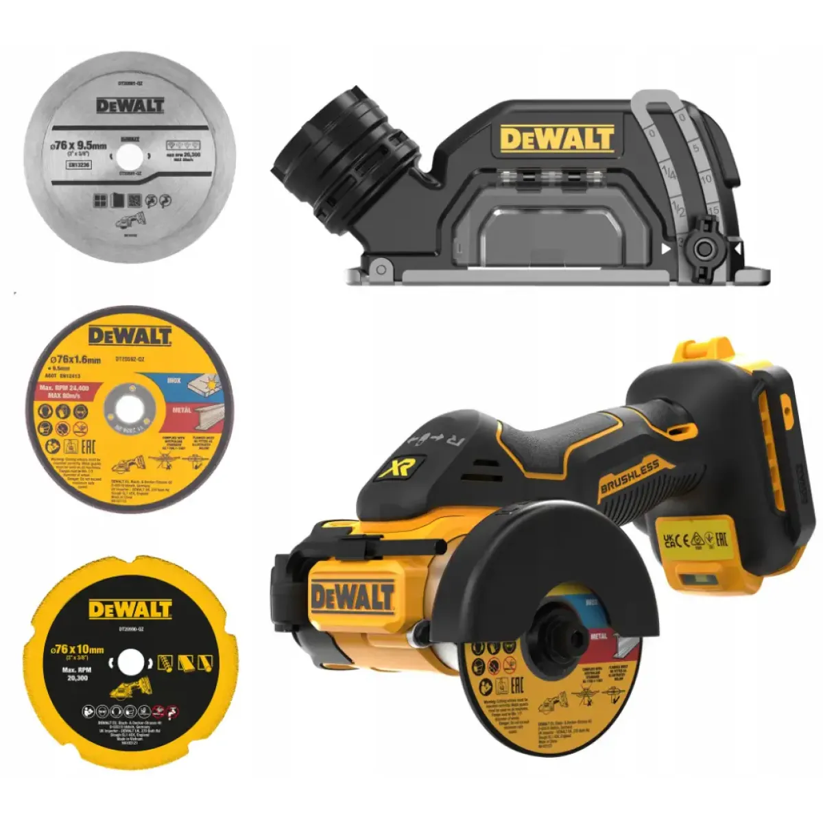 Акумулаторен ъглошлайф ф76мм DeWALT DCS438N без батерия и зарядно, 18 V