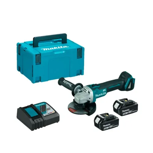 Акумулаторен ъглошлайф Makita DGA506RTJ, 125 мм, с 2 батерии 18 V, 5 Ah, зарядно