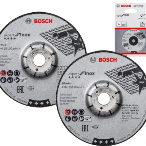 Диск за грубо шлайфане Bosch Expert for INOX - 2 бр. ф76x4x10мм