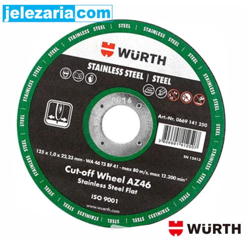 Диск за метал Wuerth Standard Inox 125x1.0mm