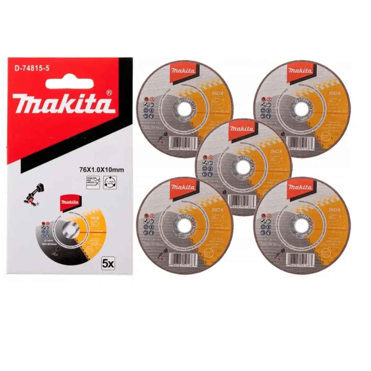 Диск за рязане Makita D-74815-5, Ø76х10х1,0mm - 5 бр D-74815-5