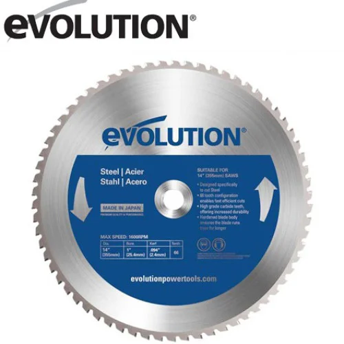 Диск за рязане на мека стомана Evolution M255TCT-52MS, 255мм, 52 зъба  