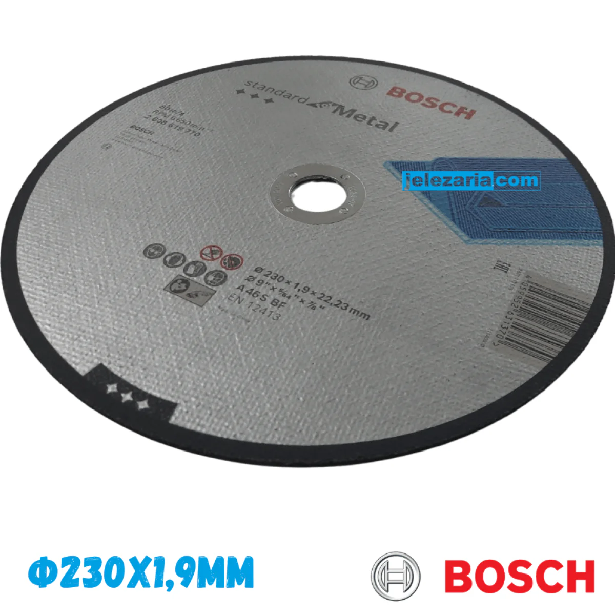 Диск за рязане на метал Bosch ф230х1,9мм Standart 2608619770