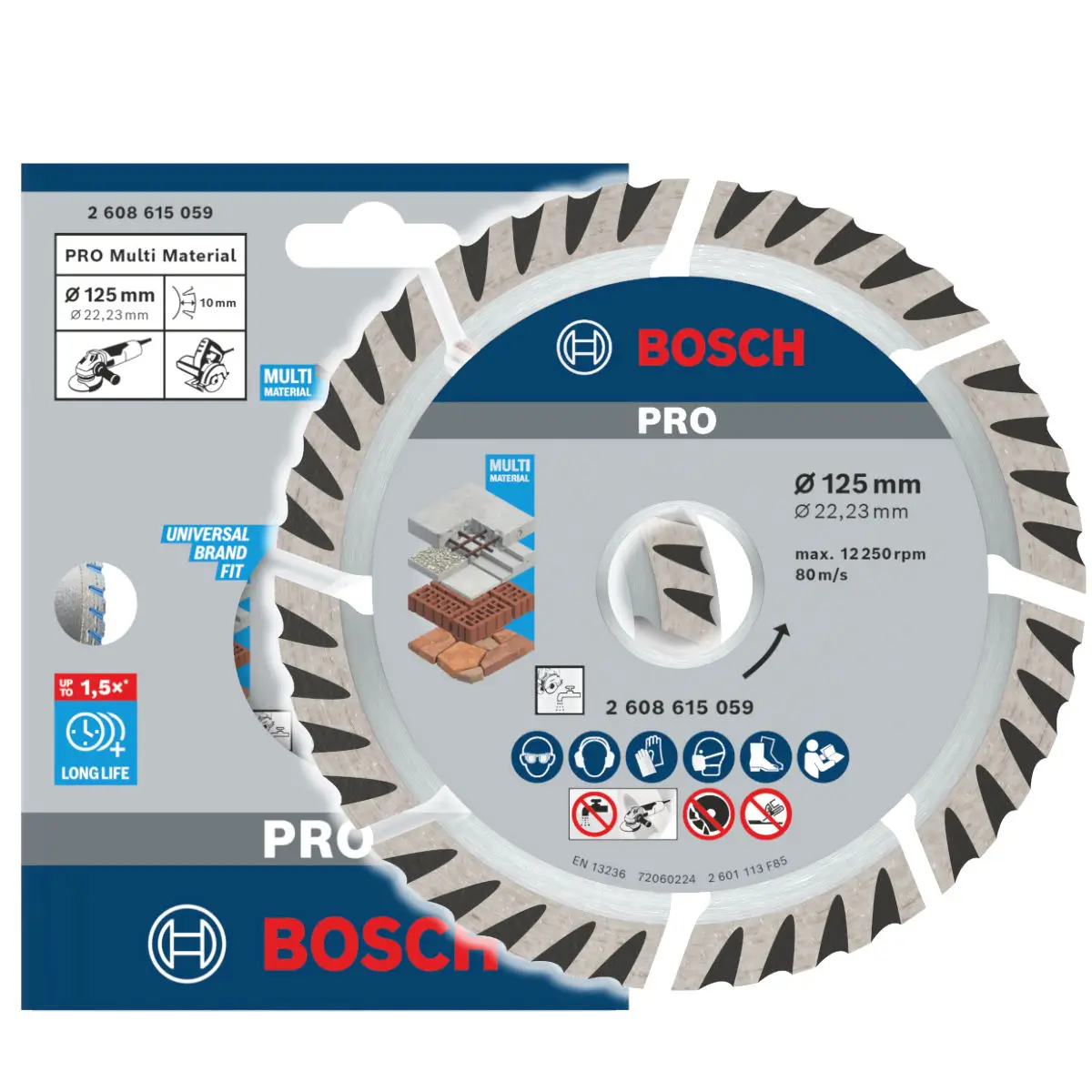 Диск диамантен за сухо рязане универсален ф  125х22.23 мм ,  Bosch Standard for Universal 2608615059