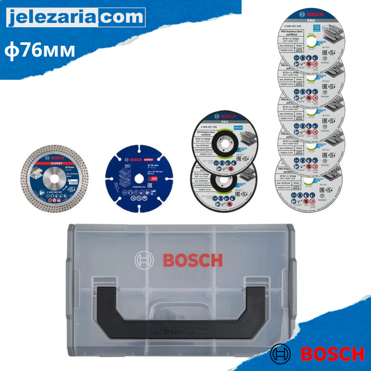 Дискове за ъглошлайф Bosch ф76мм 061599768P 76 мм в Mini L-Boxx