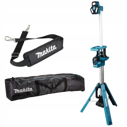 Акумулаторен прожектор със стойка Makita DML814, LXT, 18 V, 3000 lm, без батерия и зарядно, с чанта                     