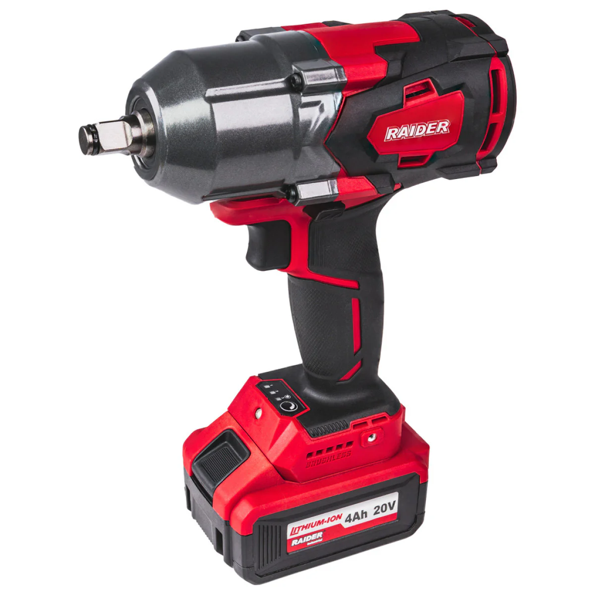 Гайковерт Raider RDI-IBW05, 700Nm,1/2, 1 батерия 20V, 4Ah, куфар 031305