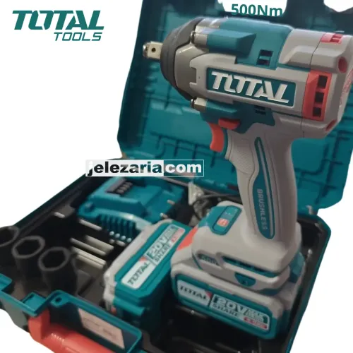 Акумулаторен безчетков гайковерт TOTAL INDUSTRIAL TIWLI2050, 1/2", 2 батерии х 20 V, 4 Ah