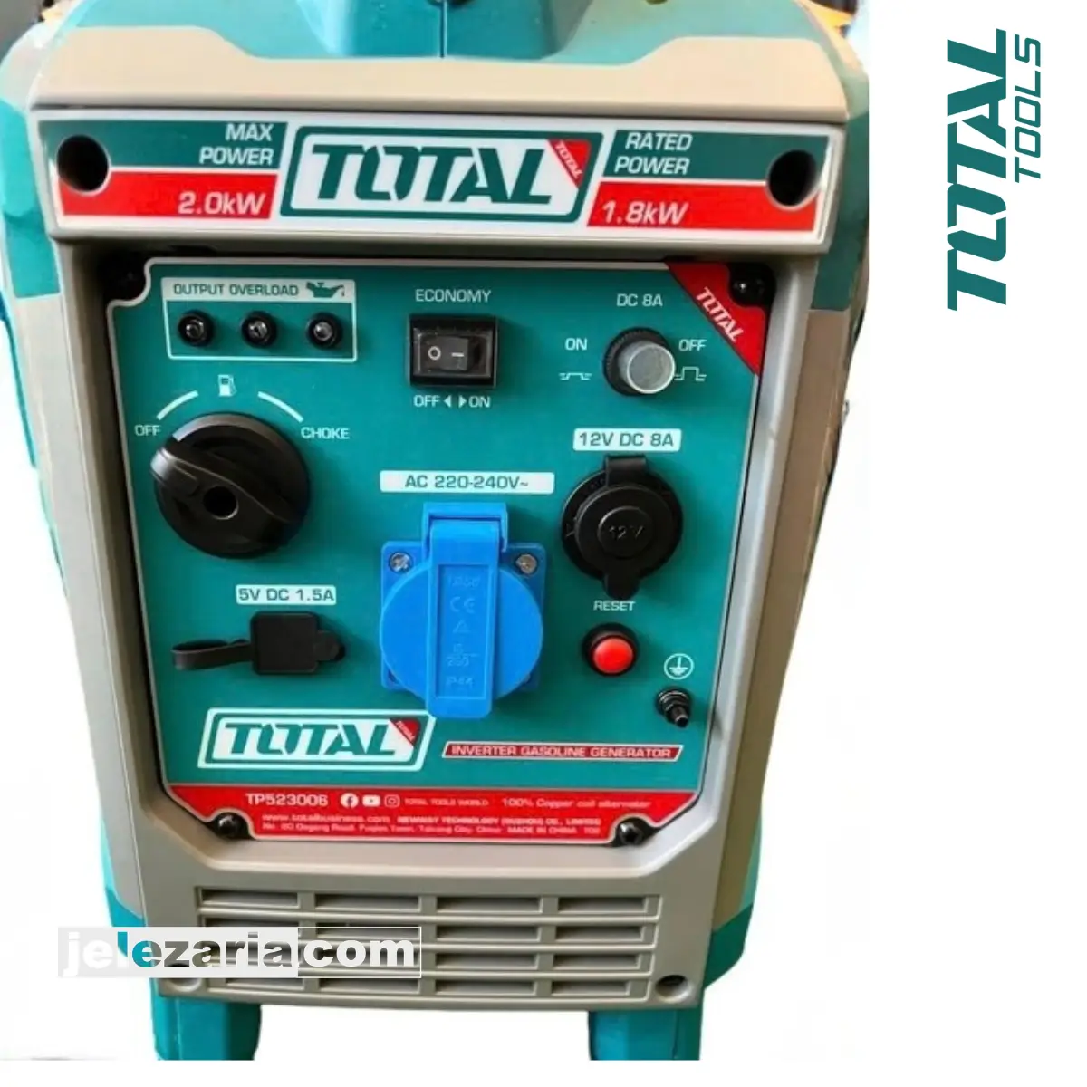 Инверторен бензинов генератор TOTAL INDUSTRIAL, 2 kW TP523006