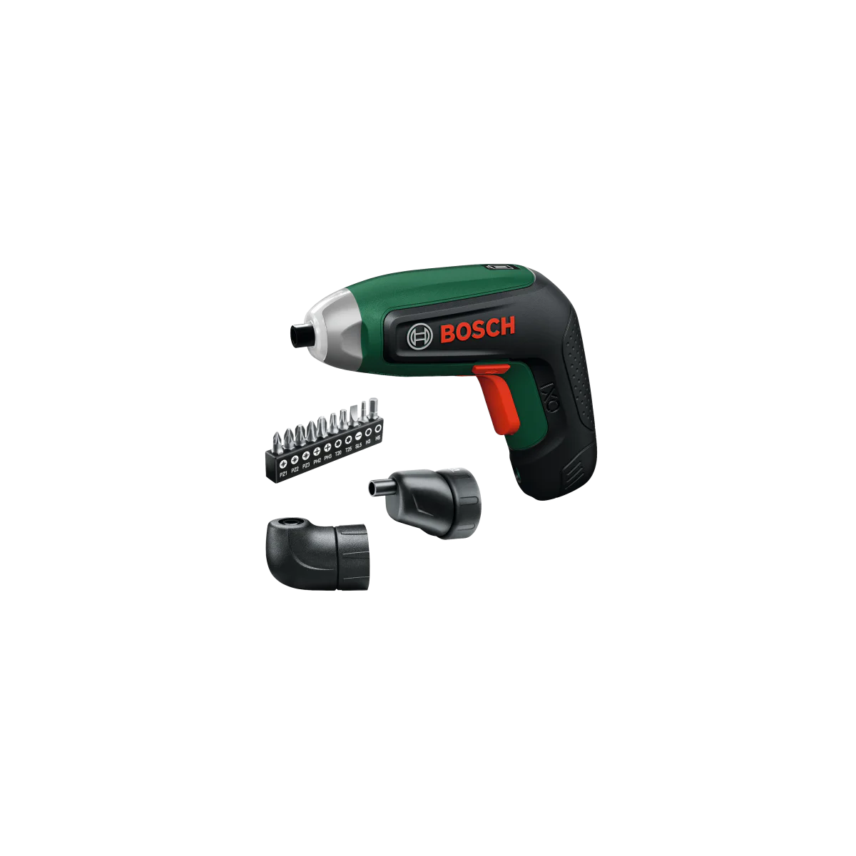 Акумулаторен винтоверт Bosch IXO 8 Set, 4V, с ъглов и ексцентричен адаптер 06039G4001