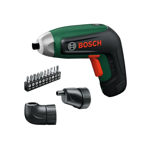 Акумулаторен винтоверт Bosch IXO 8 Set, 4V, с ъглов и ексцентричен адаптер