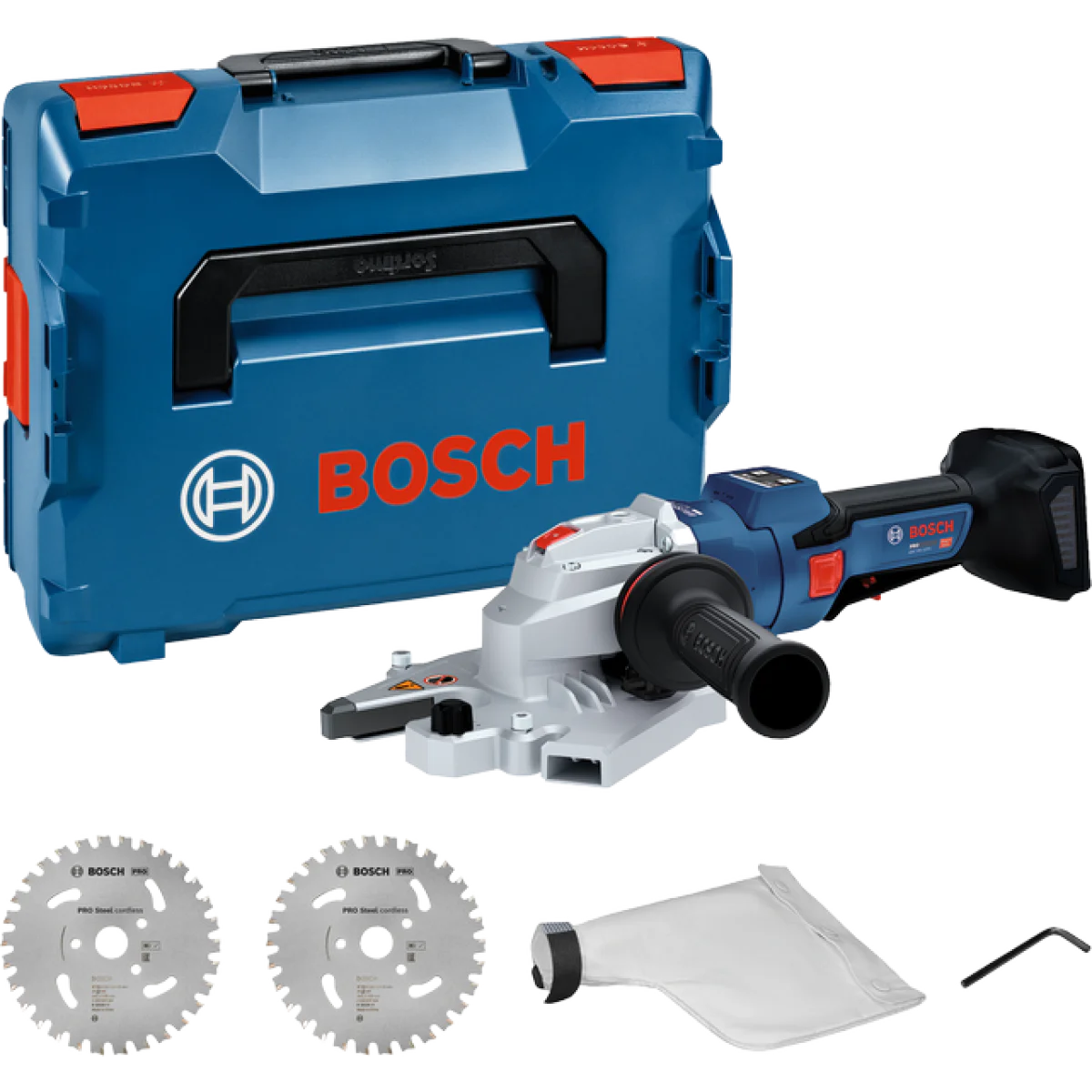 Акумулаторна машина за рязане на арматура Bosch GBC18V-32PS, без батерия и зарядно устройство, в L-Boxx 06019S7000