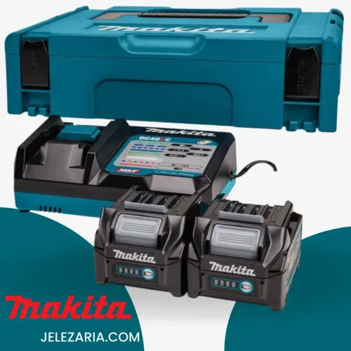 Комплект 2 батерии 40 V 5 Ah и зарядно Makita 191V27-4, XGT, в куфар