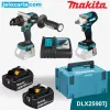 Комплект акумулаторен винтоверт Makita DHP492, Гайковерт Makita DTW300 18 V, с 2 бат 5 Ah, зарядно и куфар - DLX2590TJ