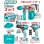 Комплект акумулаторни инструмени TOTAL TCKLI20638E, 20 V, 2 x 5 Ah