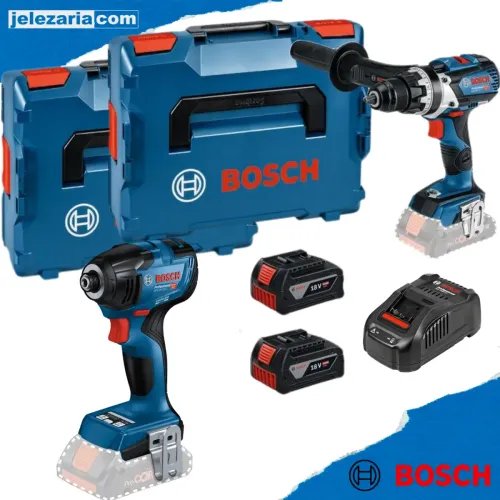 Комплект акумулаторни инструменти Bosch винтоверт GSR 18V-110 C и GDR 18V-210 C, 2х5Ah, зарядно, 2 куфара