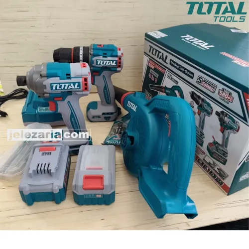 Комплект акумулаторни инструменти TOTAL TOSLI250883E, 20 V, 2 x 4 Ah