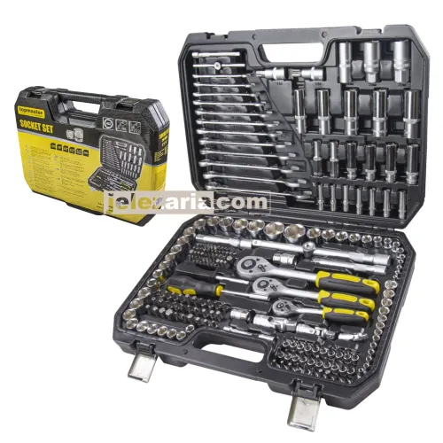 Комплект инструменти 216 части 1/4 + Акумулаторна отвертка 4 в 1 COMPACT TMP