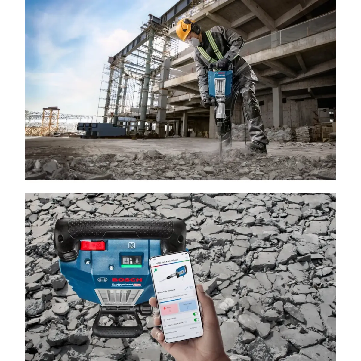 Къртач Bosch GSH 14 C, 230 V, 28 J, 1750 W, с куфар 0611344020