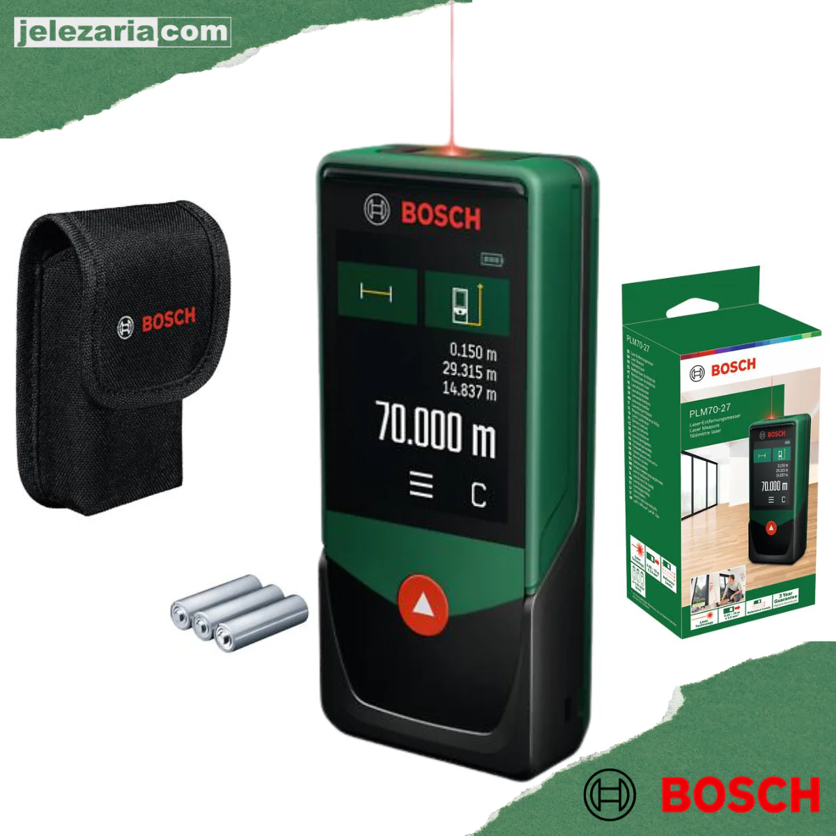 Лазерна ролетка Bosch PLM 70-27, до 50 м
