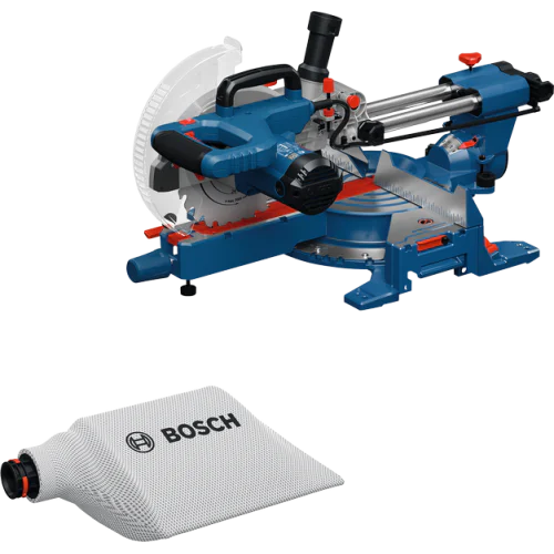 Изтеглящ циркуляр с герунг за рязане под ъгъл Bosch GCM305-216S, диск Ø216мм