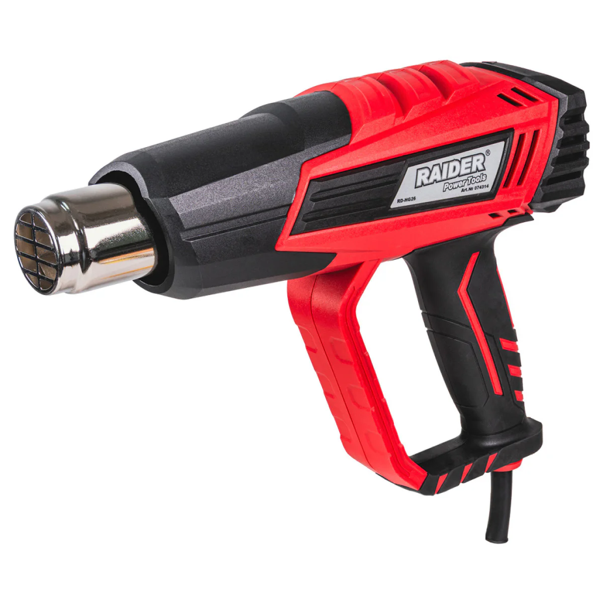 Пистолет за горещ въздух Raider RD-HG26, 2000W, 2 степени, 5 аксесоара, куфар 074314
