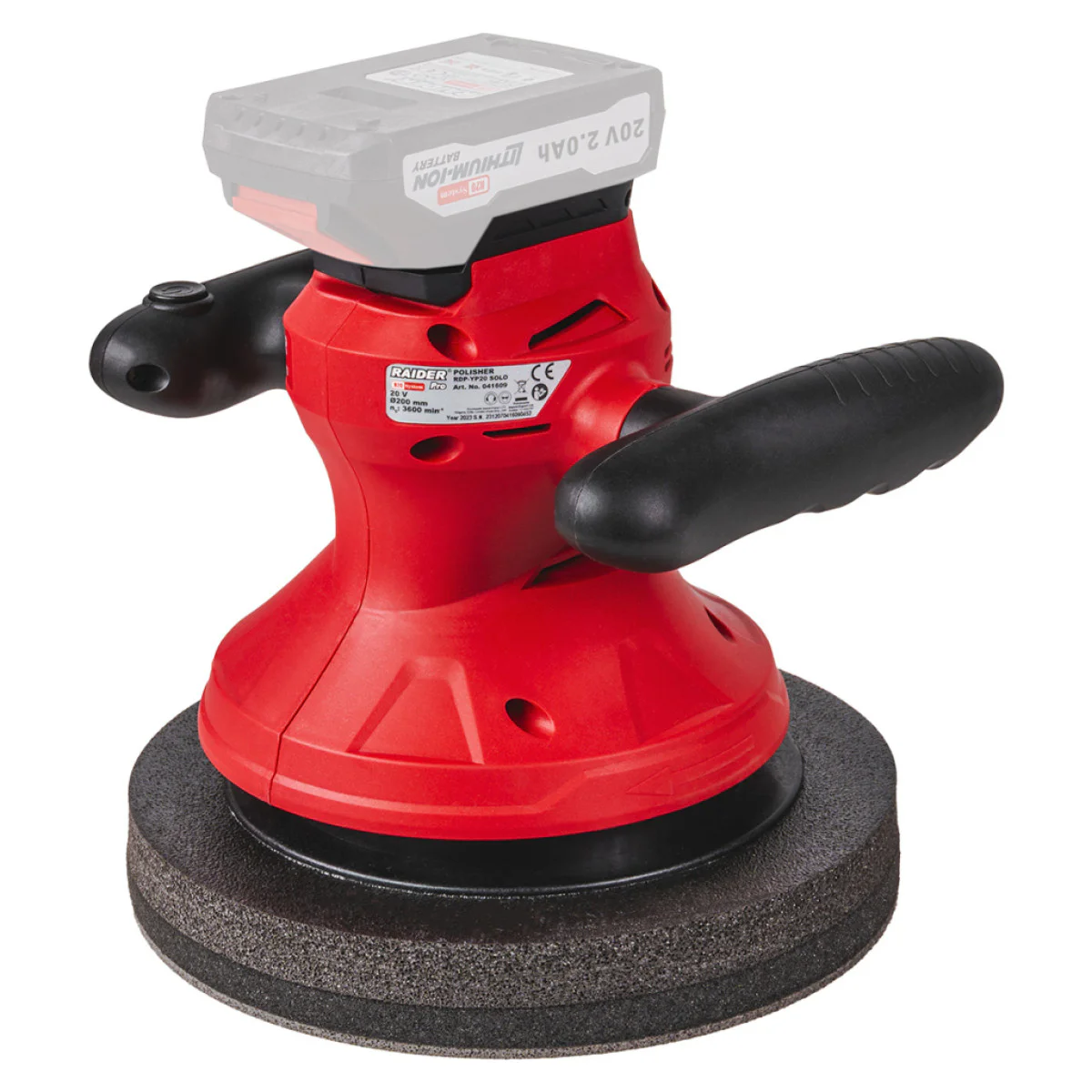 Полирмашина Raider RDP-YP20 Solo, R20, Ø200mm, без батерия и зарядно 041609