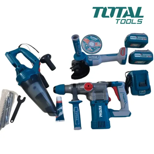 Комплект акумулаторни инструменти TOTAL TOSLI240785E, 2 батерии x 20 V, 5 Ah
