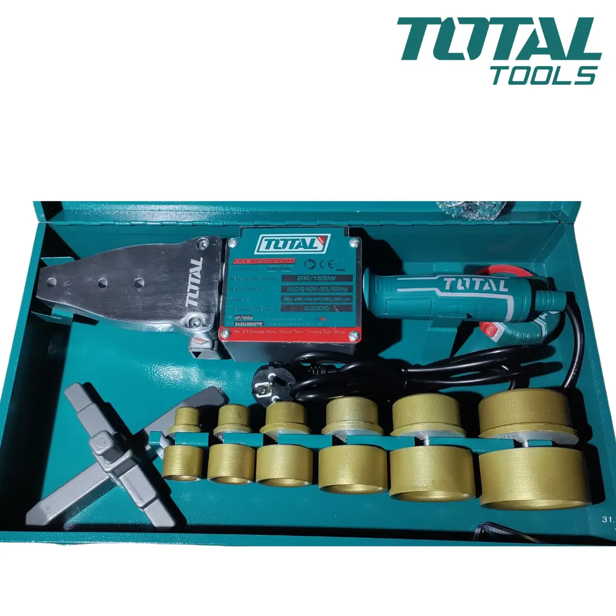 Поялник за полипропилен TOTAL Industrial, Ф 20 - 63 мм, 800 / 1500 W TT328151