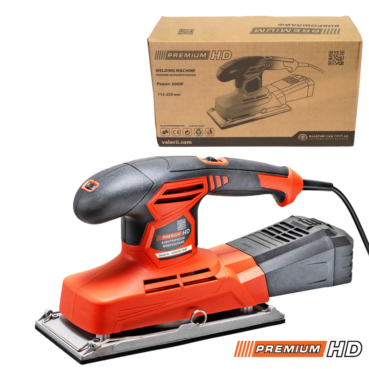 Виброшлайф Premium 300 W, 115 мм x 230 мм 43327