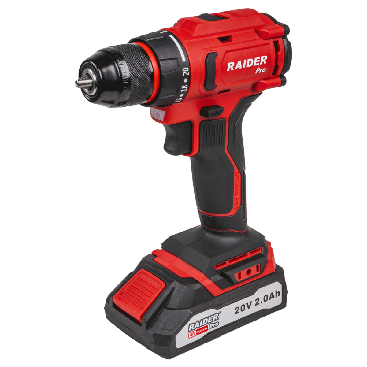 Винтоверт Raider RDP-PBCD20 Set R20, 10mm, 44Nm, 2Ah куфар 030231