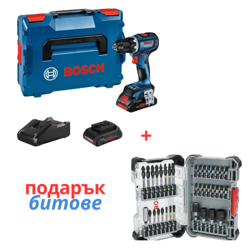 Акумулаторен винтоверт Bosch GSR 18V-90 C - 64 Nm, 2бр ProCORE18V 4.0Ah и зарядно в L-BOXX 136  Акумулаторен винтоверт Bosch GSR 18V-90 C - 64 Nm, 2бр ProCORE18V 4.0Ah и зарядно в L-BOXX 136