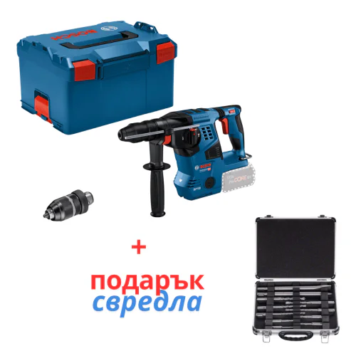 Акумулаторен перфоратор Bosch GBH 18V-28 CF, 3.3 J, със сменяем патронник SDS plus в L-BOXX 238, без батерия 