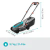 Електрическа косачка Gardena PowerMax 32/1200 G2,  32 см, до 300 м² 14633-20