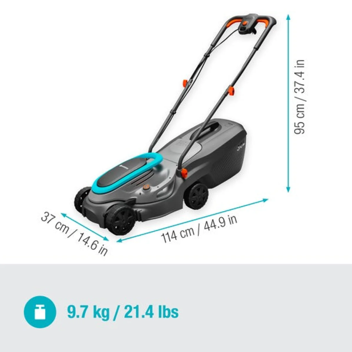 Електрическа косачка Gardena PowerMax 32/1200 G2,  32 см, до 300 м² 14633-20
