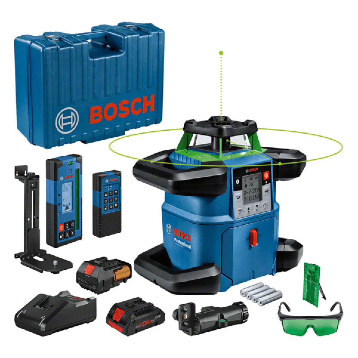 Ротационен лазерен нивелир GRL 650 CHVG Bosch PROFESSIONAL LR65 G, RC6, 18V/4Ah ProCore, зарядно 0601061V00 Ротационен лазерен нивелир GRL 650 CHVG Bosch PROFESSIONAL LR65 G, RC6, 18V/4Ah ProCore, зарядно 0601061V00