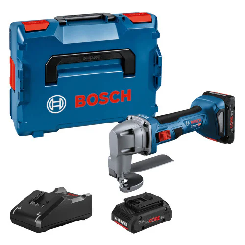 Акумулаторна ножица за ламарина GSC 18V-16 E 2 бр батерия ProCORE18V 4.0Ah, L-BOXX 136