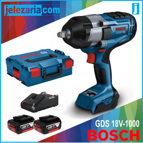Акумулаторен ударен гайковерт BOSCH GDS 18V-1000 - 1000 Nm 2бр х GBA 18V 5.0Ah Акумулаторен ударен гайковерт BOSCH GDS 18V-1000 - 1000 Nm 2бр х GBA 18V 5.0Ah