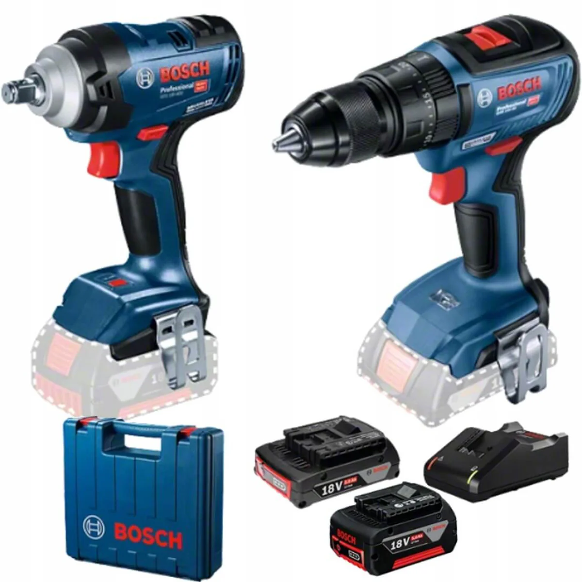 Ак.комплект Bosch гайковерт GDS 18V-400 и Винтоверт GSB 18V-50 06019K0003 Ак.комплект Bosch гайковерт GDS 18V-400 и Винтоверт GSB 18V-50 06019K0003