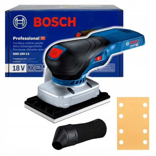 Акумулаторен виброшлайф Bosch GSS 18V-13 без батерия и зарядно Акумулаторен виброшлайф Bosch GSS 18V-13 без батерия и зарядно