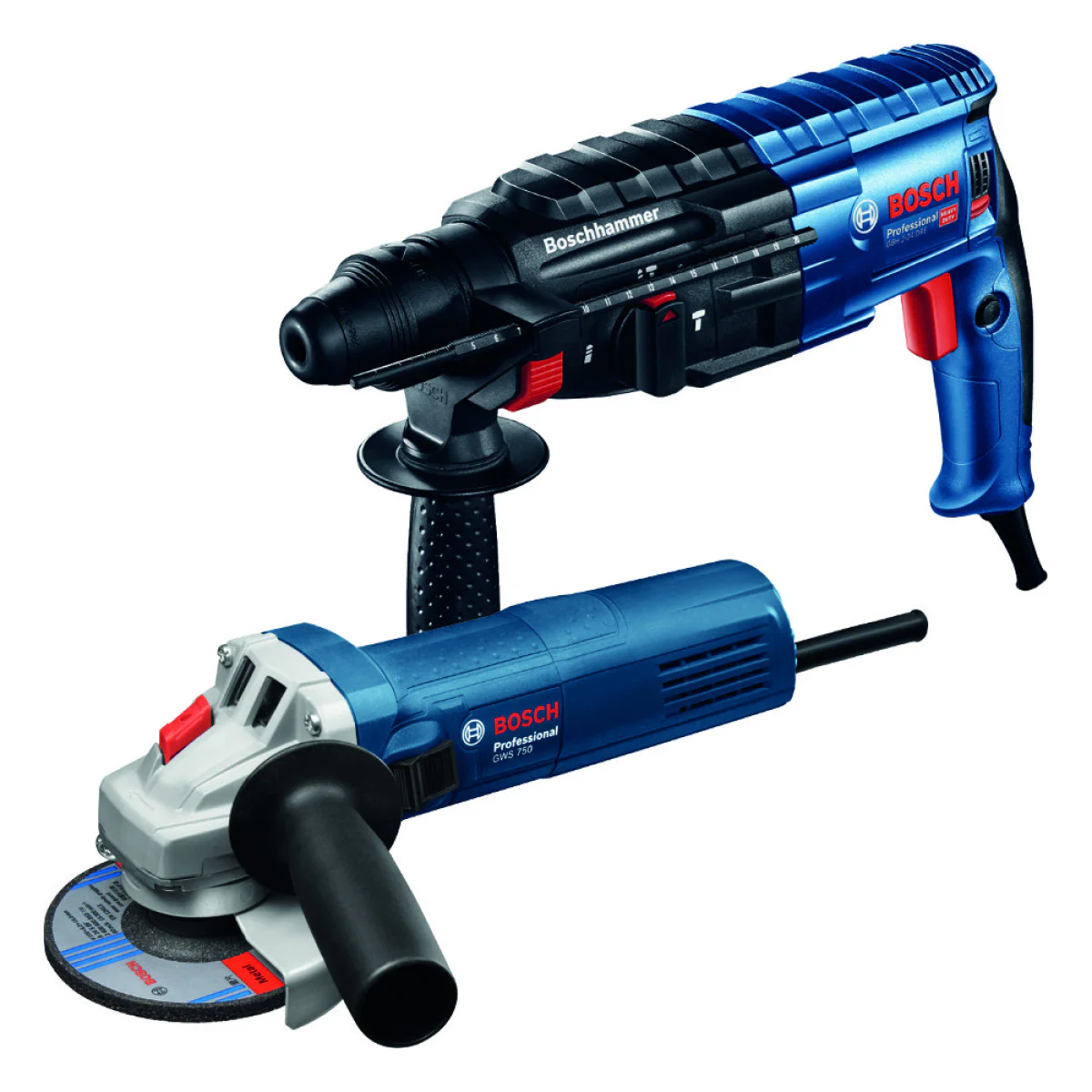 Перфоратор Bosch GBH 240  с Ъглошлайф GWS 7-115 в Куфар 0611272103