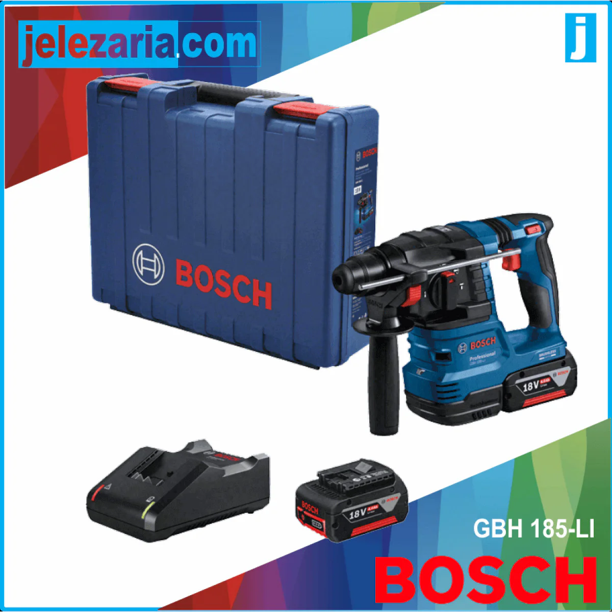 Акумулаторен перфоратор Bosch GBH 185-LI - 2бат 0611924021 Акумулаторен перфоратор Bosch GBH 185-LI - 2бат 0611924021