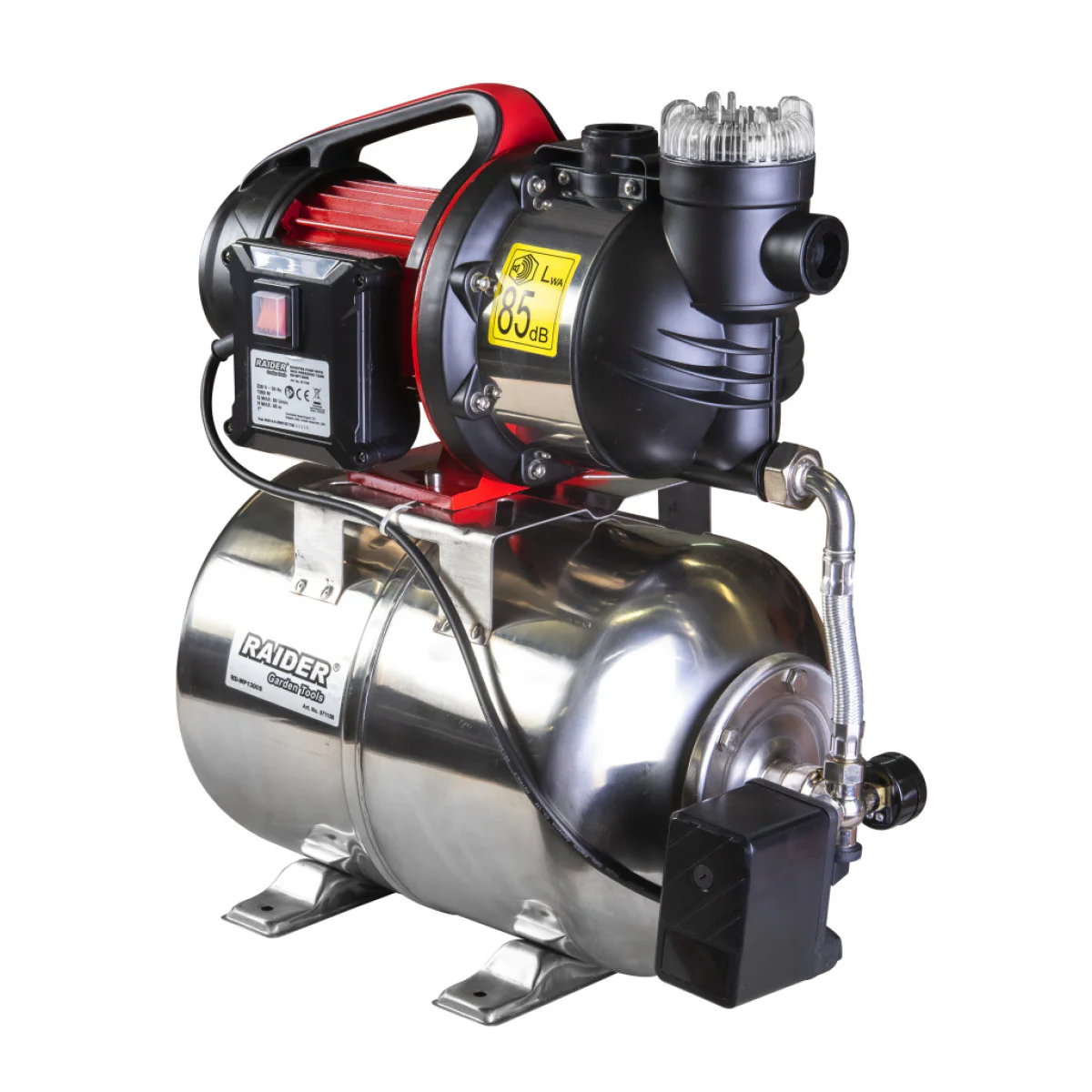Хидрофор 1300W 1 max 80L/min 3bar 48m Inox+  -   Raider RD-WP1300S 071108 Хидрофор 1300W 1 max 80L/min 3bar 48m Inox+  -   Raider RD-WP1300S 071108