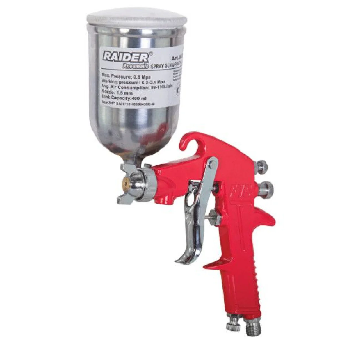 Пистолет за боя горно каз. ø1.5mm 400ml, Райдер RD-SG12 089943