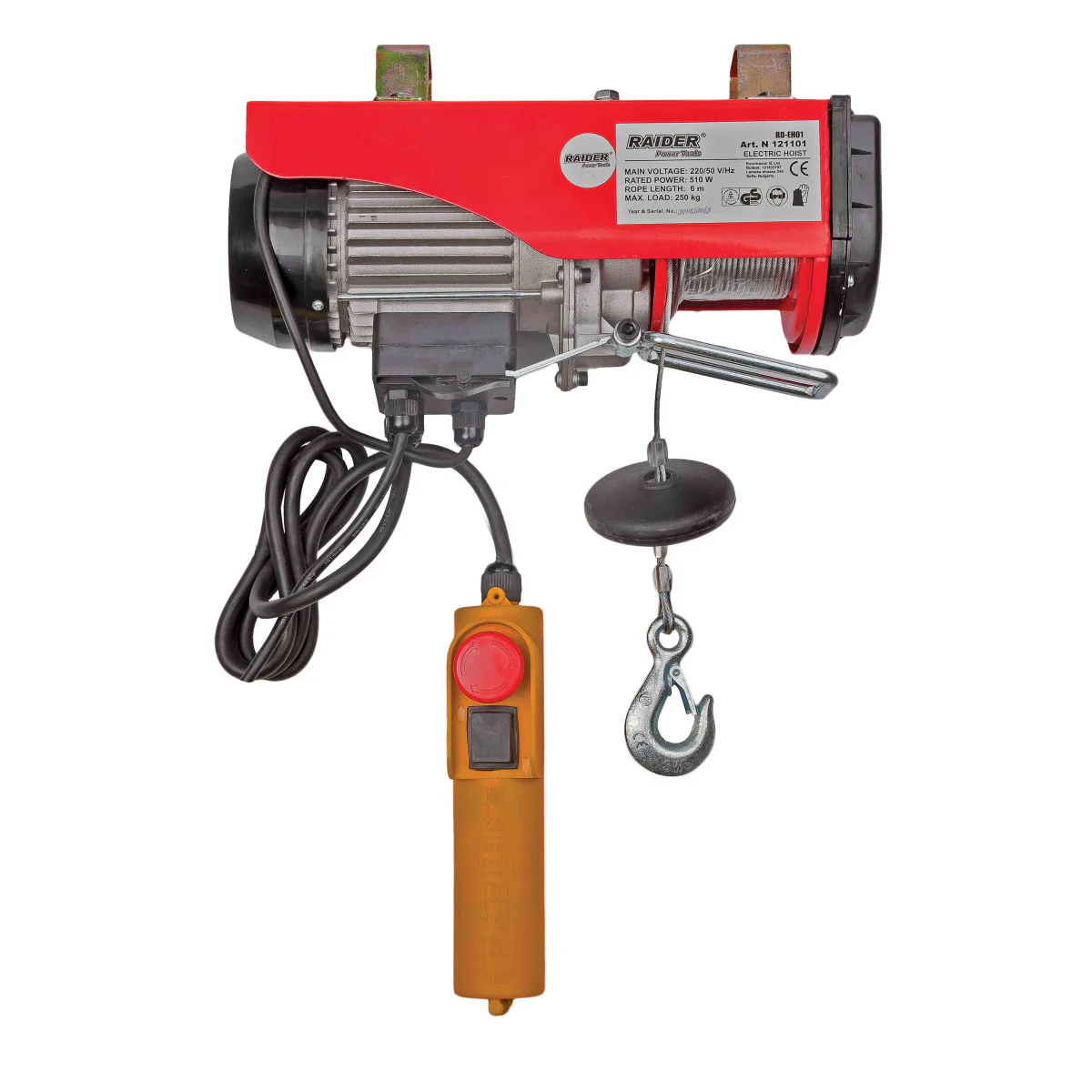 Телфер електрически 500kg 6m 1020W RD-EH02 121102