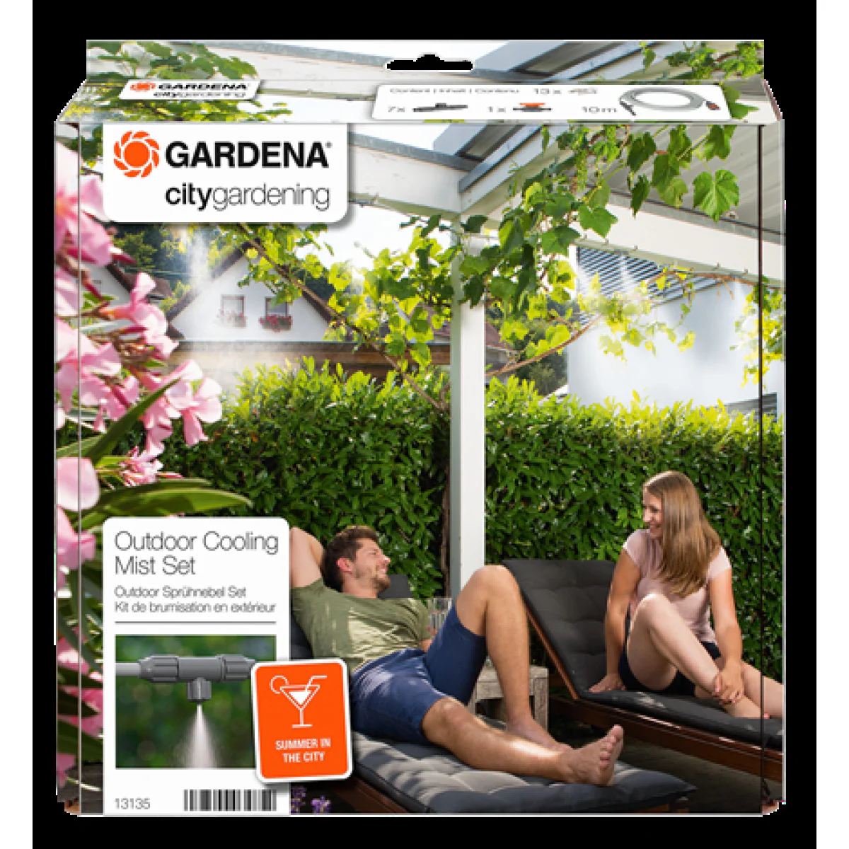 Комплект за охлаждане с водна мъгла GARDENA 13135-20 Комплект за охлаждане с водна мъгла GARDENA 13135-20