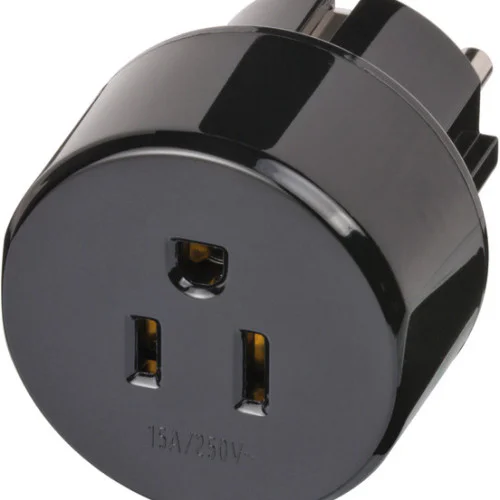 Адаптер за пътуване (адаптер за гнездо за  Schuko и САЩ, щепсел за Япония) , черен ,   brennenstuhl  